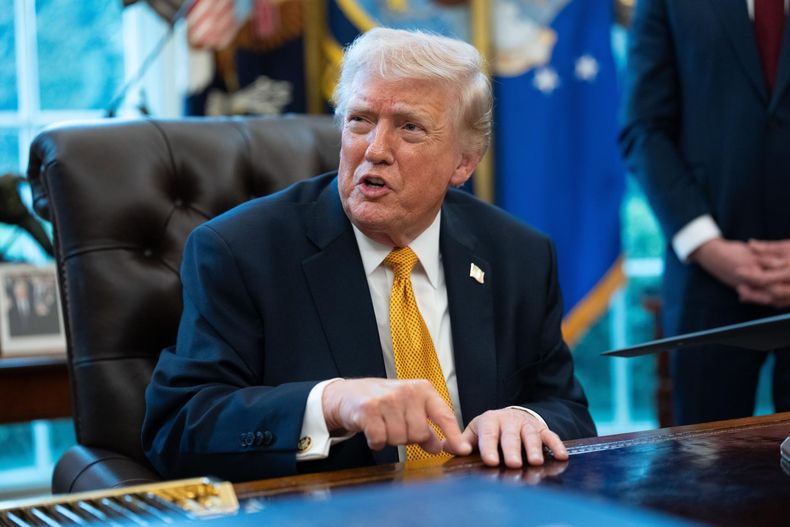 Donald Trump en el Despacho Oval de la Casa Blanca en Washington, el 16 de marzo de 2026.&nbsp;