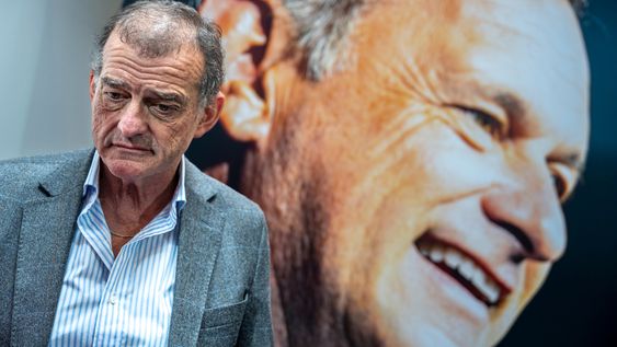 Guido Manini Rios, líder de Cabildo Abierto, durante la presentación del Compromiso país de la coalición republicana, el lunes 4