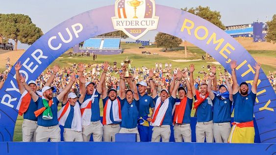 El equipo europeo ganador de la Ryder Cup El equipo europeo ganador de la Ryder Cup