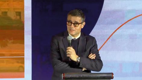 Mario Mesquita, economista jefe de Itaú Unibanco, en la charla que dio en Montevideo. Foto: Itaú