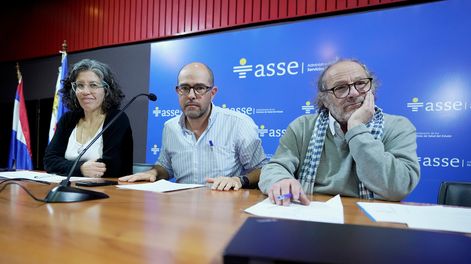 Directores de ASSE, desde la izquierda: Marcela Cuadrado, Álvaro Danza y Daniel Olesker