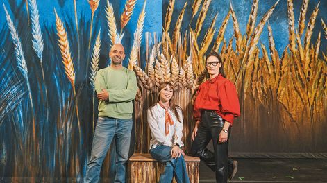 Gustavo Petkoff, Marina Sánchez y Mercedes Lalanne.