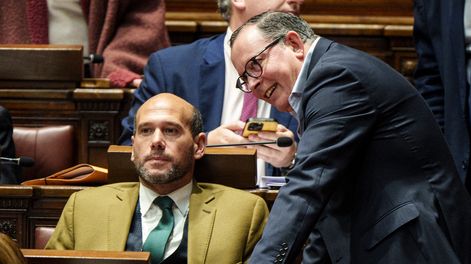 Martín Lema, senador del Partido Nacional, y Álvaro Perrone, diputado de Cabildo Abierto.