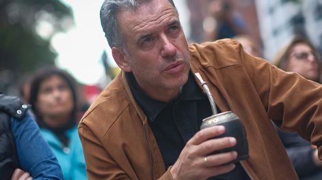 Yamandú Orsi durante el acto del Día de los Trabajadores de 2024