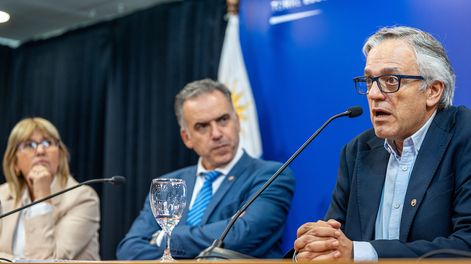 El director de la OPP, en la conferencia de prensa tras el Consejo de Ministros del martes, junto al presidente