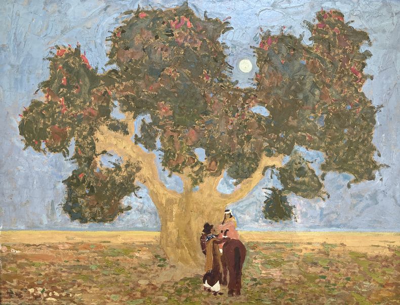 Idilio bajo el ceibo, cuadro de Pedro Figari, a subastarse en mayo
