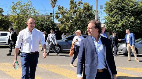 Carlos Albisu y el presidente Luis Lacalle Pou. Foto: X de Albisu