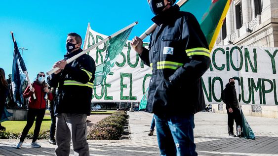 Protesta de FFOSE. Foto: Javier Calvelo / adhocFOTOS