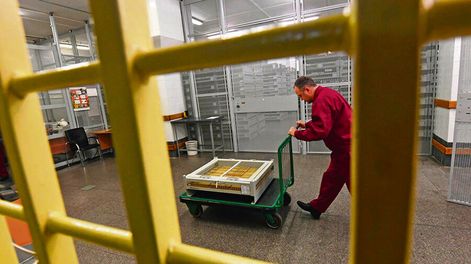 El oro en las bóvedas del Banco de Rusia, en 2018. Foto: Vladimir Velegurin / Russia Beyond