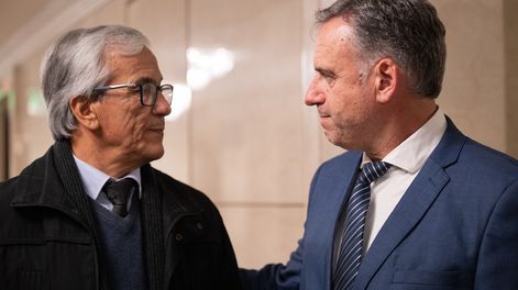 El ministro Castillo y el presidente Yamandú Orsi.