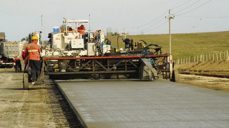 Las obras para la construcción de la doble vía de la Ruta 5. Foto: Presidencia
