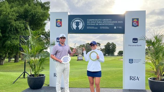 Luca Gallingani y Agustina Gómez en el Abierto Ciudad de Montevideo