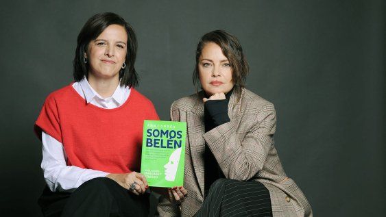 Dolores Fonzi con Ana Elena Correa, la autora del libro en el que se basa la película Belén.