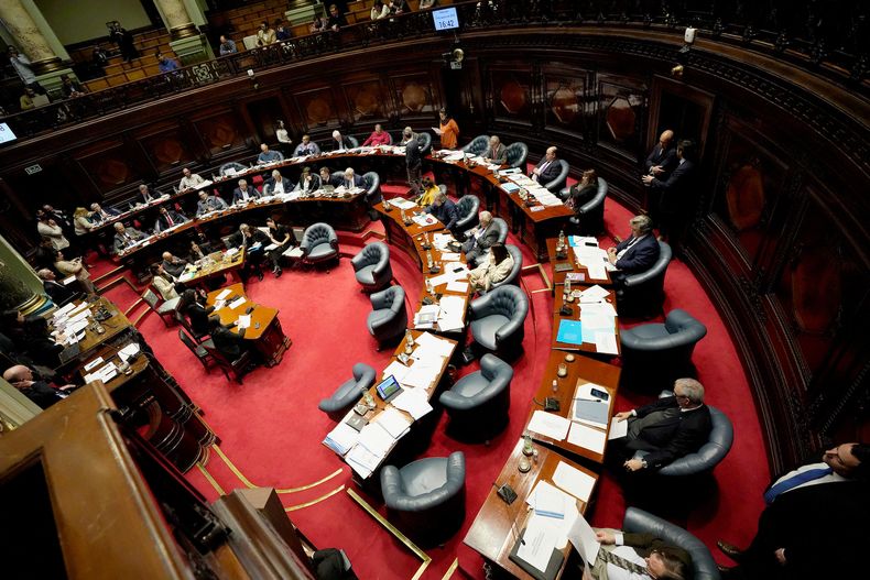 Cámara de Senadores del Palacio Legislativo en Montevideo
