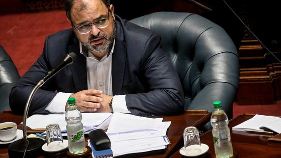 Charles Carrera durante una sesión en la Cámara de Senadores Charles Carrera durante una sesión en la Cámara de Senadores