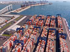 Render de la terminal de contenedores propuesta por Neltume Ports.
