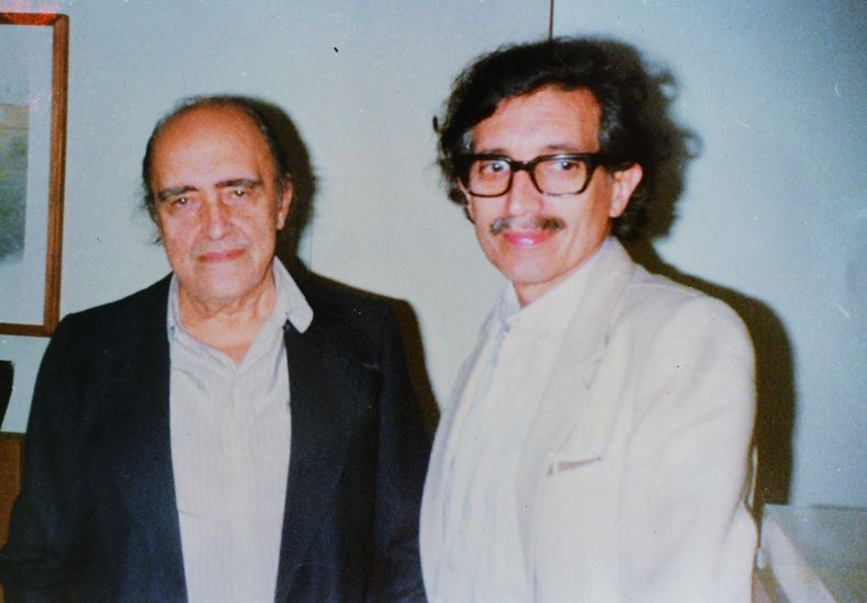 Mariano Arana con el brasileño Oscar Niemeyer, uno de los padres de la arquitectura moderna.