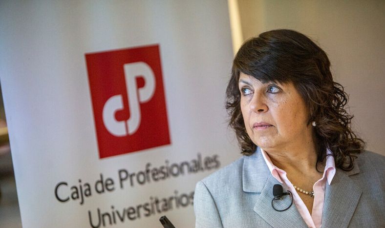 La presidenta de la Caja de Profesionales, Virginia Romero. Foto: Mauricio Zina / adhocFOTOS