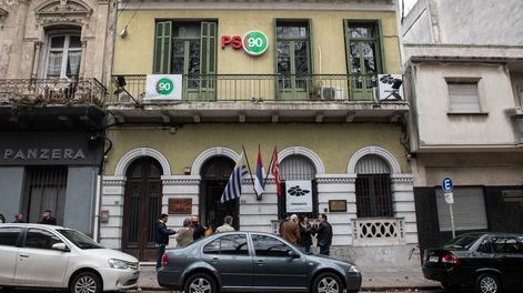 Fachada de Casa del Pueblo, la sede del Partido Socialista en Montevideo, en 2022.&nbsp;