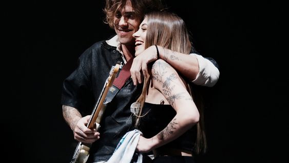 Romeo y Dana Taddei en el Homenaje a Claudio Taddei, el miércoles 25 en el Auditorio Nacional Adela Reta.