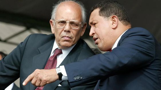 Presidentes Jorge Batlle y Hugo Chávez durante una reunión en 2002 Presidentes Jorge Batlle y Hugo Chávez durante una reunión en 2002