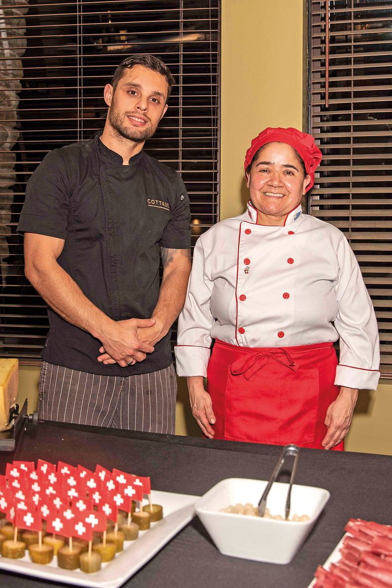 Diego Sánchez y chef Gloria Angarita