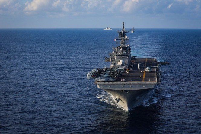 Buque USS Iwo Jima en el Caribe