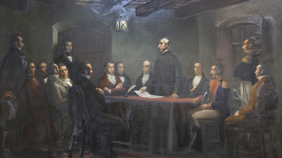Asamblea de la Florida, cuadro de Eduardo Amézaga.