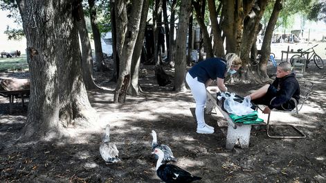 Atención a un paciente en Estación Tapia, en la zona rural de Canelones.