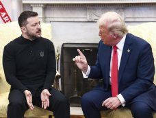 El presidente ucraniano, Volodymyr Zelensky, discute con el presidente estadounidense, Donald Trump, en la Oficina Oval de la Casa Blanca, el 28 de febrero de 2025