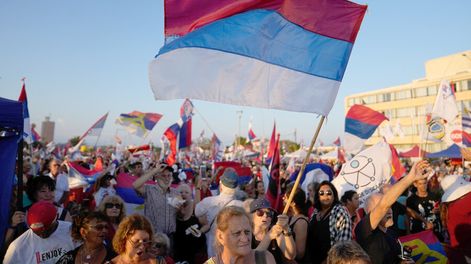 Acto del 53 aniversario del Frente Amplio, en La Paloma. Foto: Nicolás Celaya, adhocFOTOS