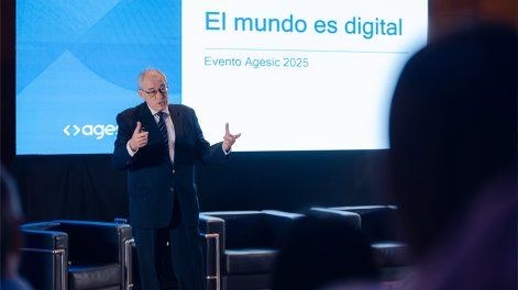 Daniel Mordecki durante el evento anual de Agesic bajo la consigna “El mundo es digital”, 26 de noviembre de 2025.