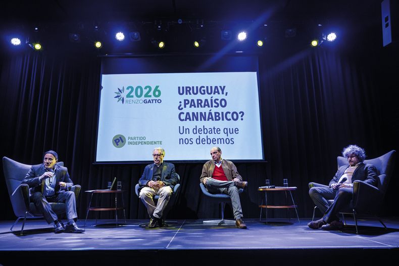 Los expositores Renzo Gatto, Ricardo Páez, Daniel Radío y Guillermo Raffo hablaron sobre la legislación actual del cannabis