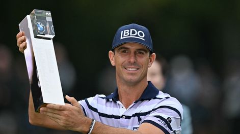 Billy Horschel en la premiación del PGA Championship Europa