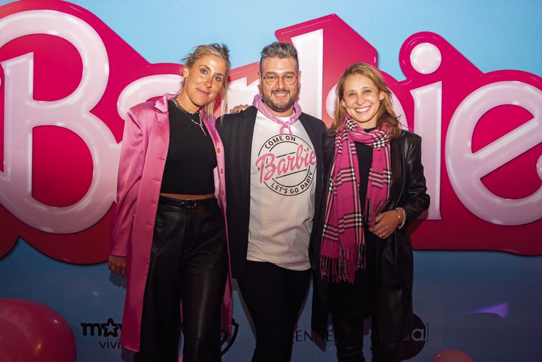 Jefa de Marketing de Renner Uruguay Fiorella Martinotti, de Marketing de Movie Nicolás Albarracín y gerenta de Marketing de Montevideo Shopping Carolina de León
