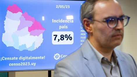 El entonces director del INE, Diego Aboal, en mayo de 2023, cuando estaba en marcha el censo digital.