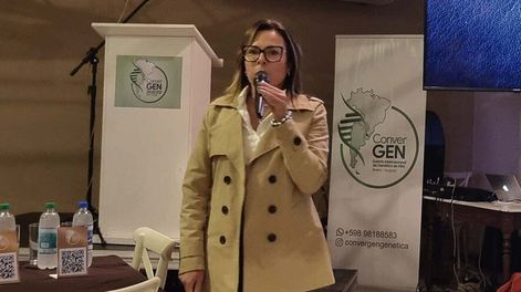 Búsqueda | La gerente nacional del programa Carne Angus Certificada, de la Asociación Brasileña de Angus, Ana Doralina Alves Menezes, en Convergen, Rivera