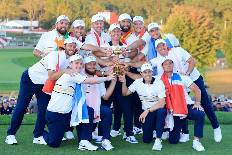 El equipo de Europa, ganador de la Ryder Cup.