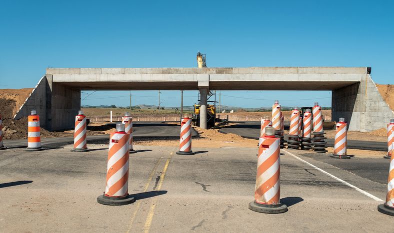 Obra en ruta Interbalnearia, en 2021.