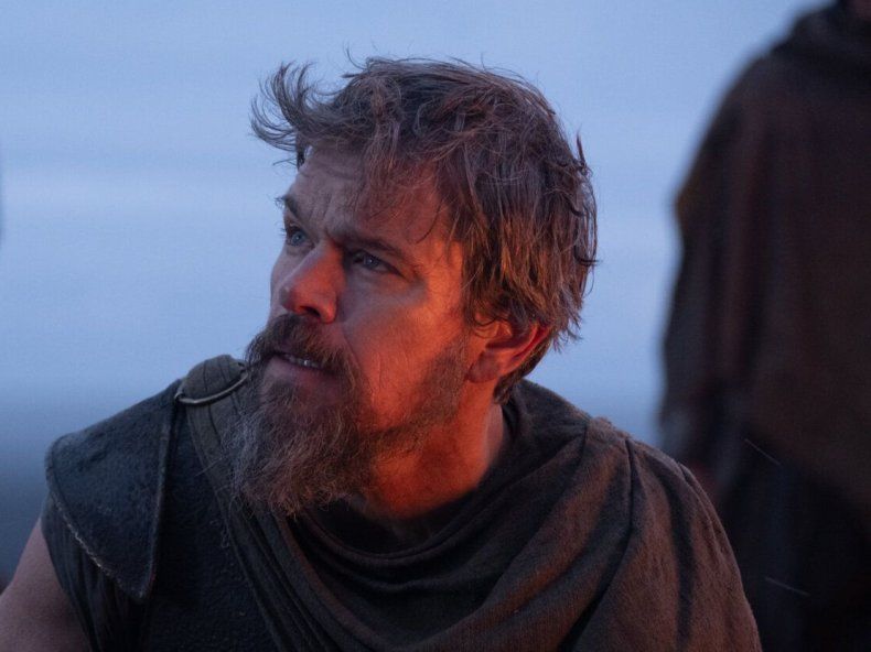 Matt Damon como Odiseo en La odisea.