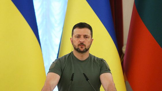 Volodymyr Zelensky en conferencia de prensa. Foto: AFP Volodymyr Zelensky en conferencia de prensa. Foto: AFP