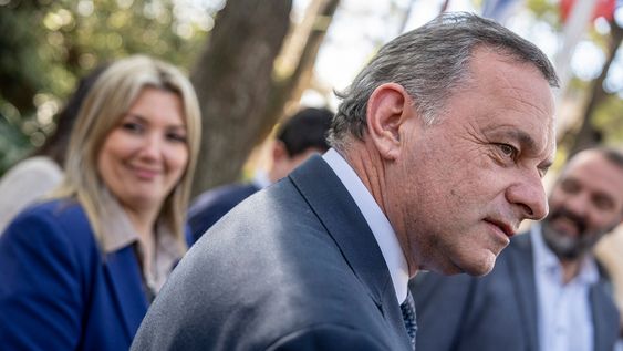 Alvaro Delgado y Valeria Ripoll tras un evento, setiembre 2024. Alvaro Delgado y Valeria Ripoll tras un evento, setiembre 2024.