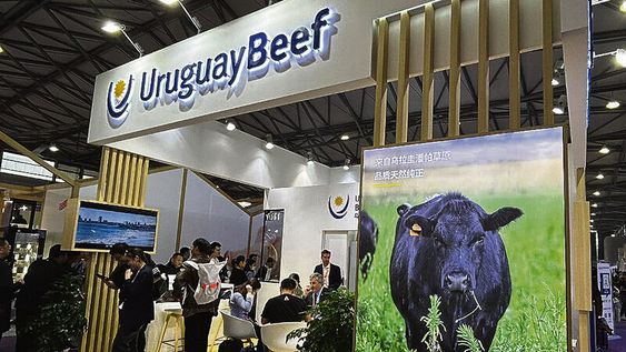 Stand del INAC en Shangai usando la marca paí. Foto: INAC Stand del INAC en Shangai usando la marca paí. Foto: INAC