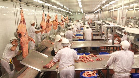 Una planta frigorífica. Una planta frigorífica.