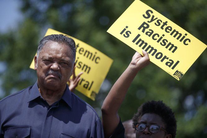 El reverendo Jesse Jackson pronuncia un discurso en el Capitolio de los Estados Unidos en Washington, el 21 de mayo de 2018.