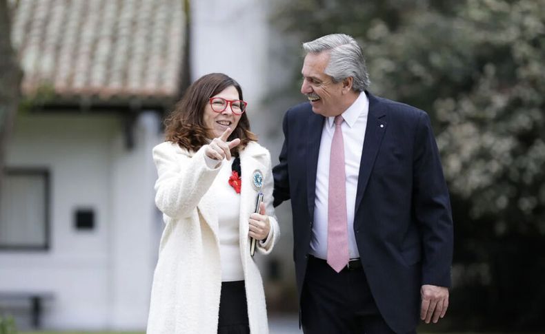 Batakis, que ratificó el rumbo, junto al presidente Fernández