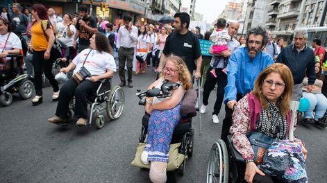 Movilización en el Día Internacional de los Derechos de las Personas con Discapacidad en 2019.