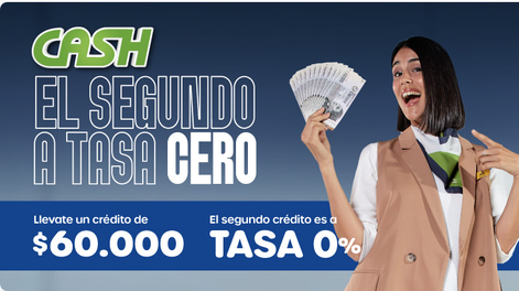 Cash es una de las empresas administradoras de crédito que ofrece préstamos a tasa 0%