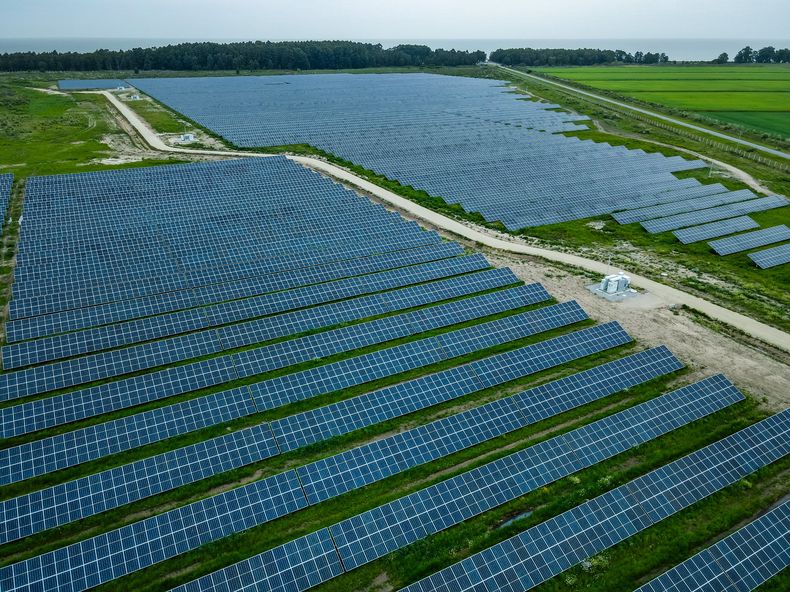 El primer parque solar fotovoltaico de UTE en Punta del Tigre, en San José.