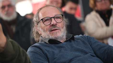 Daniel Olesker, durante un acto de la fórmula presidencial del Frente Amplio en el Club Pinamar de Canelones.